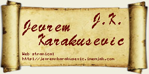 Jevrem Karakušević vizit kartica